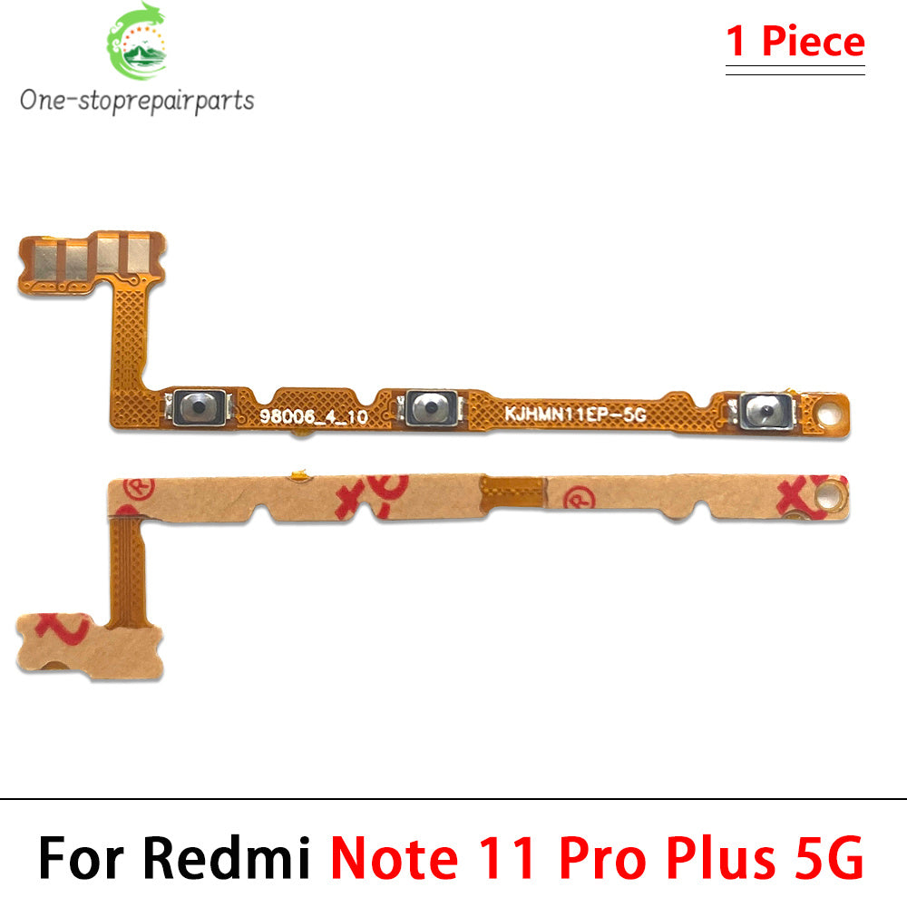 Power On Off Volume Side Button Key Flex Cable For Xiaomi Redmi Note 10 10s 11 11s 11T 11E 12 12s 13 Pro Plus 4G 5G　  Xiaomi  Xiao mi phone repair parts