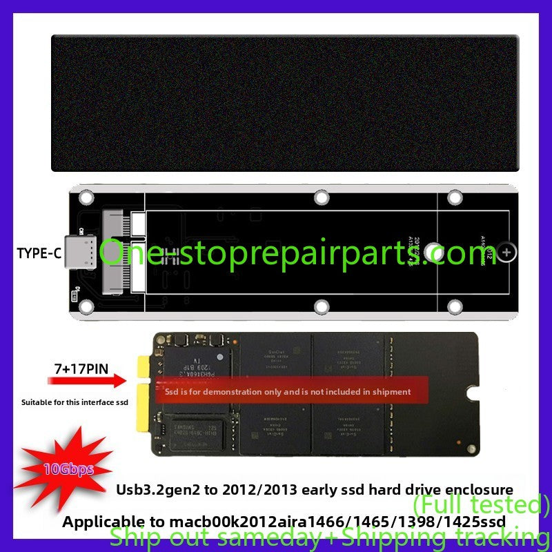 M2 SATA to Apple MACBOOK AIR 2012 SSD adapter card A1465 A1466 not support NVME  M.2 NGFF SATA TO MACBOOK 2012  KEY-B SATA 2280 SSD A1360 A1370 A1398 SSD Macbook A1466 A1465 A1398 A1425 SSD  hard disk enclosure REPAIR TOOLS