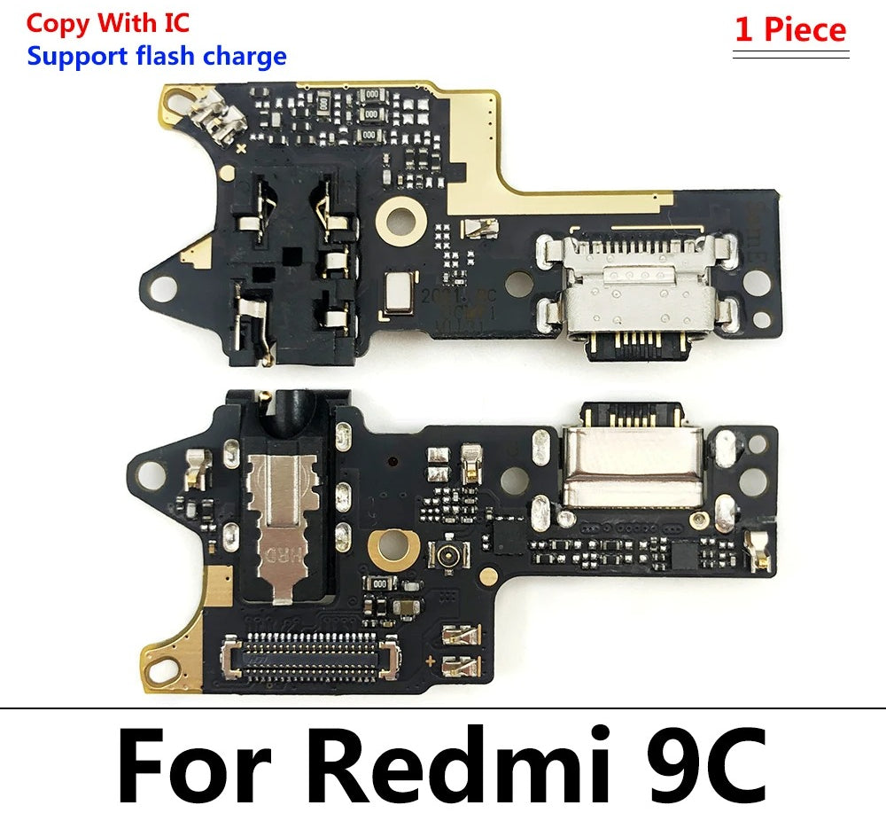10Pcs USB Charge Port Dock Connector Charging Board Flex Cable For Xiaomi Poco X3 Pro M3 Redmi Note 7 8 8T 9S 9 10 10s Pro 9C 9A  Xiaomi  Xiao mi phone repair parts