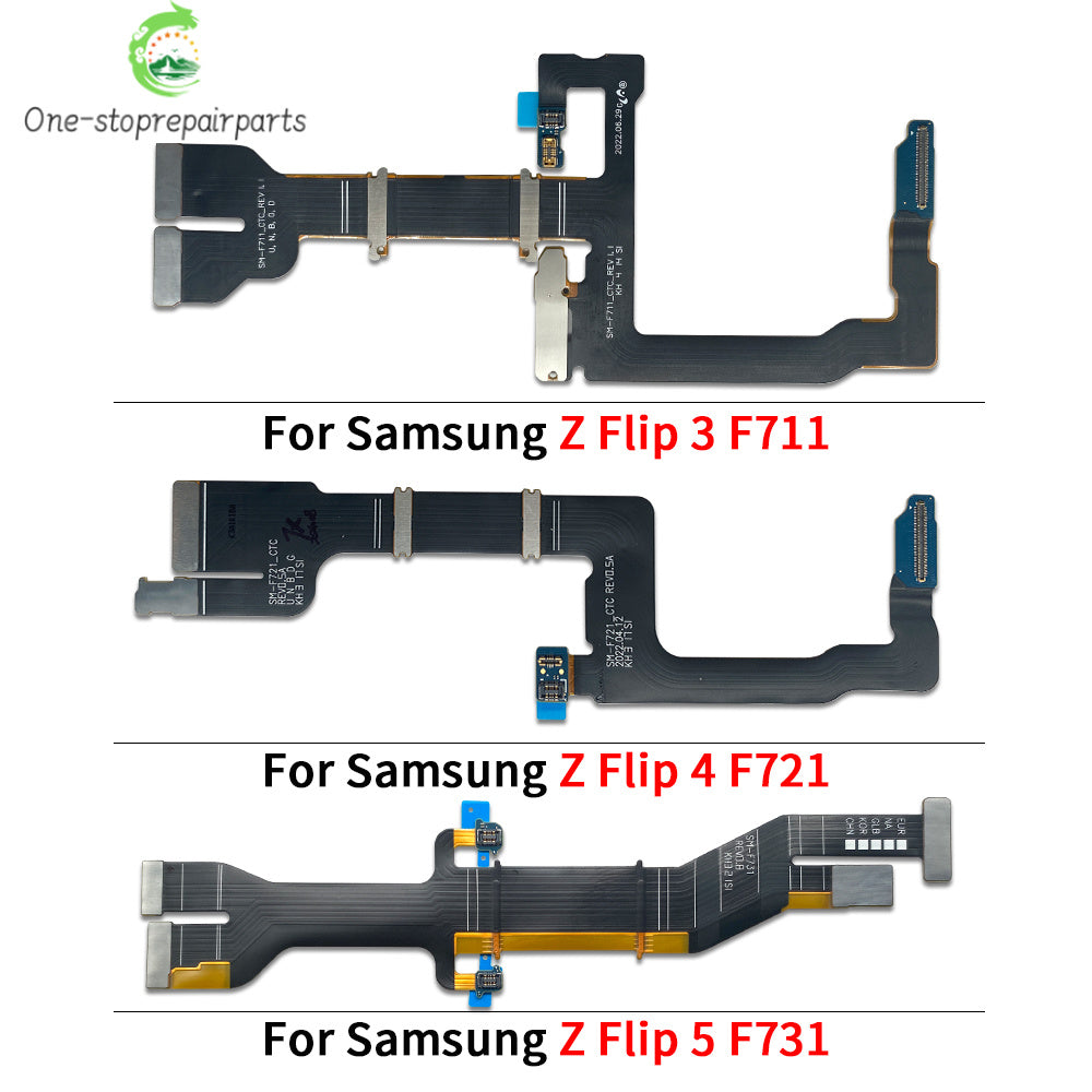 New Spin Axis Flex For Samsung Z Flip 1 2 3 4 5 F700 F707B F711 F721 F731 5G MainBoard Connector LCD Display USB Flex Cable Samsung phone repair parts