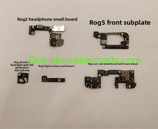 ASUS rog2 rog3 rog5 rog6 rog5/5s pro earphone Headphone card slot speaker light  front sub-board Qualcomm Dimensity card slot small board repair parts