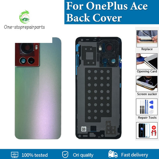 AAA+ quality For OnePlus ACE Back Battery Cover Door Rear Glass Oneplus ace 1+ ace 6.7" Battery Cover  Case With Camera Lens  OnePlus phone repair parts
