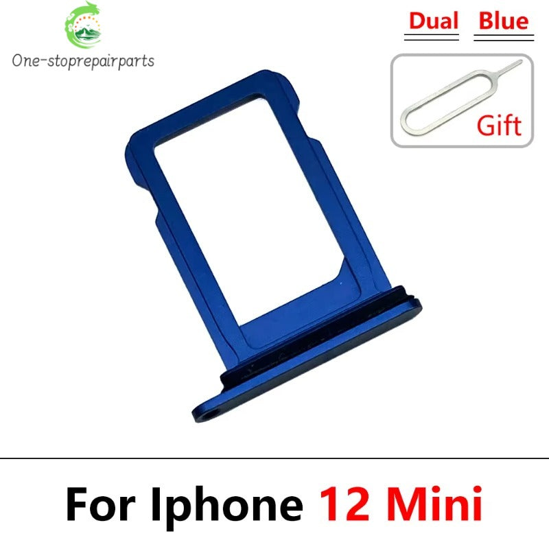 New For iPhone 12 Pro 12Pro Max Mini Dual SIM Card Tray Slot Holder Adapter Accessories iPhone phone repair parts
