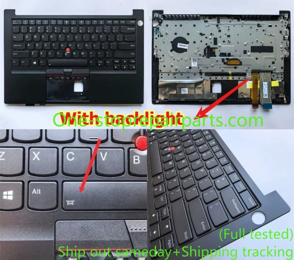 Upper case for  Lenovo  Thinkpad  E14 R14 Gen1 topcase palmrest keyboard 5M10V17039 backlight