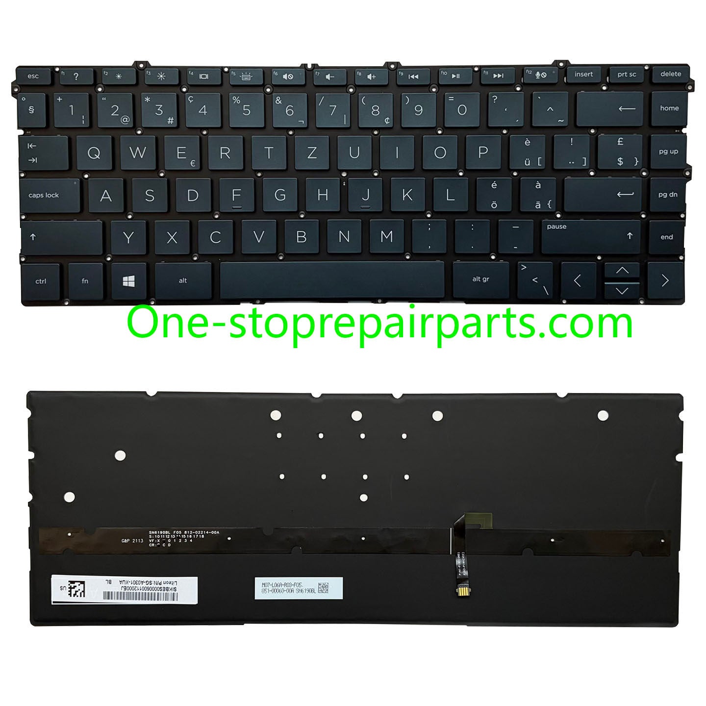 Upper Keyoard  for HP Spectre X360 13-AW TPN-Q225 UK/SP/RU/LA US