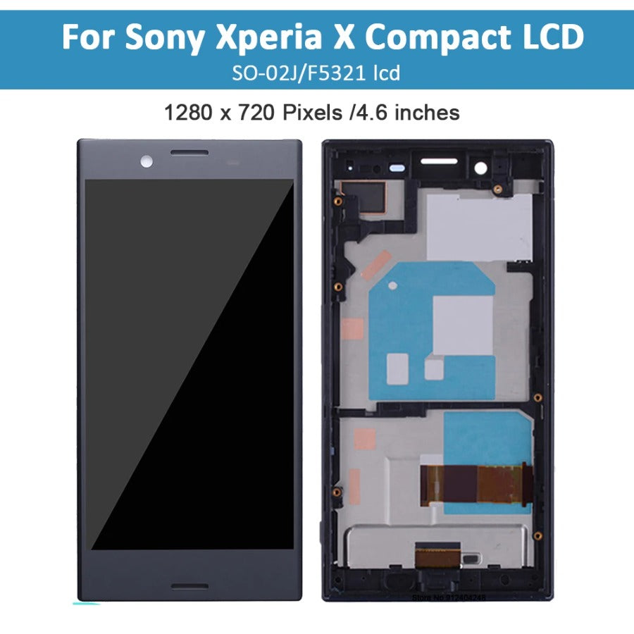 4.6" Original For Sony Xperia X Compact F5321 LCD Display Touch Screen Digitizer Assembly Replacment For Sony XMini LCD + Frame Sony phone repair parts