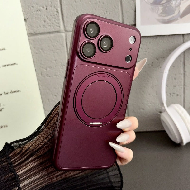 Frosted pivot case For iPhone 18promax mobile phone case New iPhone17 with invisible rotating bracket Lens film All-inclusive protection 16Pro light luxury men's and women's shell Phone Accessories