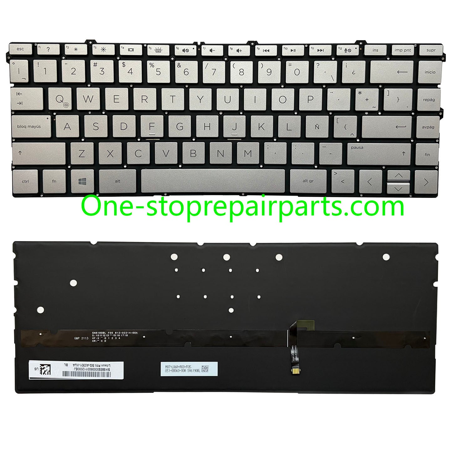 Upper Keyoard  for HP Spectre X360 13-AW TPN-Q225 UK/SP/RU/LA US