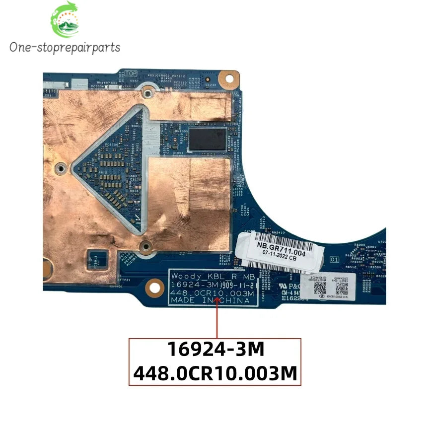 16924-3M For Acer Spin 5 SP513-52N Laptop Motherboard With i3-8130U i5-8250U i7-8550U CPU 8GB-RAM NBGR711004 NBGR711006 Acer laptop repair parts