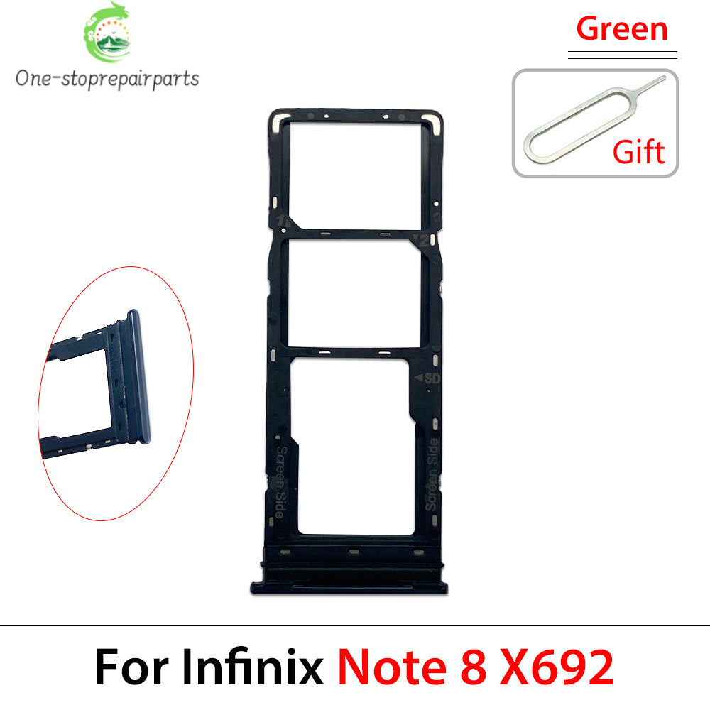 New For infinix Note 7 8 8i 11 12 12i 30 40 Pro Lite VIP 4G 5G SIM Card Tray Slot Holder Adapter Accessories  infinix phone repair parts