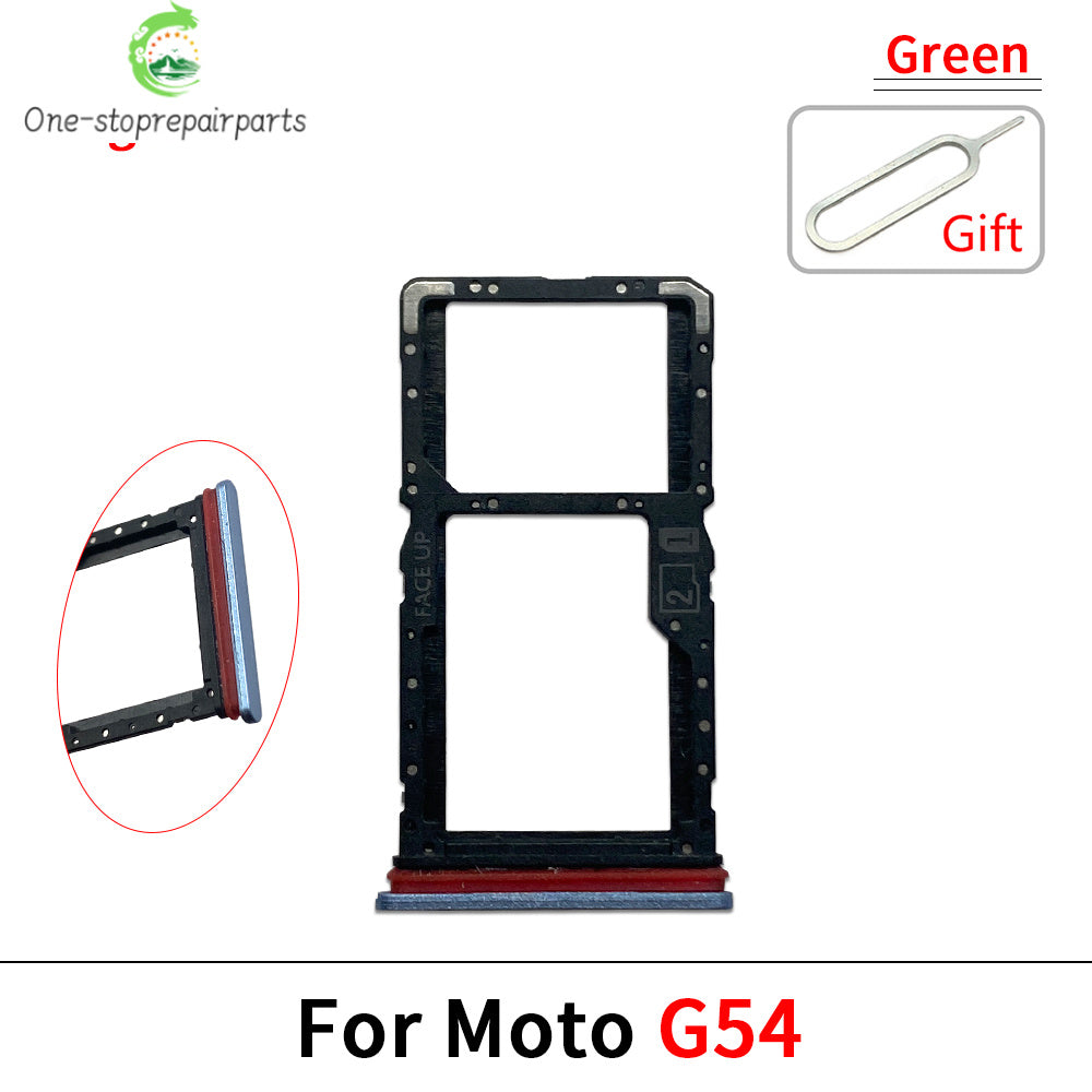 10Pcs/Lot，New For Motorola Moto G04 G04s G14 G24 G34 G54 SIM Card Tray Slot Holder Adapter Accessories Motorola phone repair parts