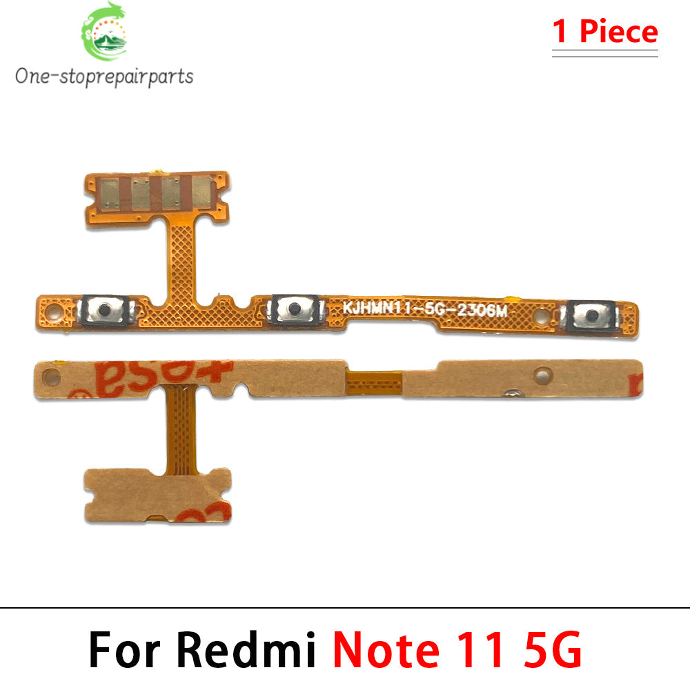 Power On Off Volume Side Button Key Flex Cable For Xiaomi Redmi Note 10 10s 11 11s 11T 11E 12 12s 13 Pro Plus 4G 5G　  Xiaomi  Xiao mi phone repair parts