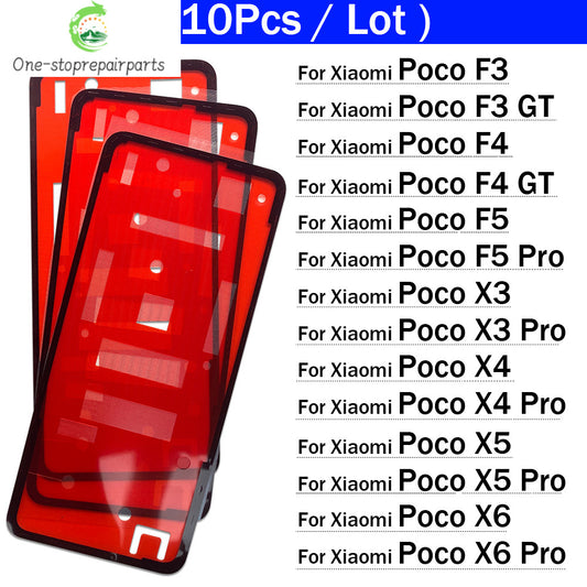 10Pcs/Lot, Back Battery Cover Door sticker Adhesive glue tape For XIaomi Poco F3 F4 F5 M4 X3 X4 X5 X6 Pro GT 4G 5G  Xiaomi  Xiao mi phone repair parts