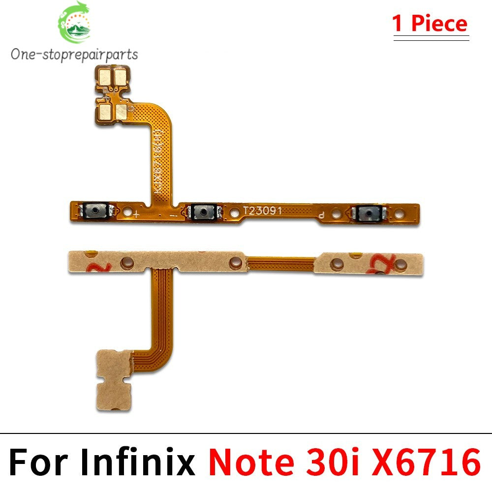 Power Switch On/Off Button Volume Key Button Flex Cable For infinix Note 10 11 12 30 30i 40 Pro VIP 4G 5G X693 X695 X663  infinix phone repair parts