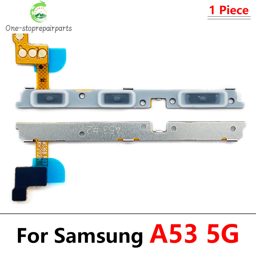 10Pcs, Power on off Volume Key Button Flex Cable For Samsung A02S A22 A32 A52 A72 A03s A03 Core A04 A04s A13 A33 A53 A73 5G 4G Samsung phone repair parts