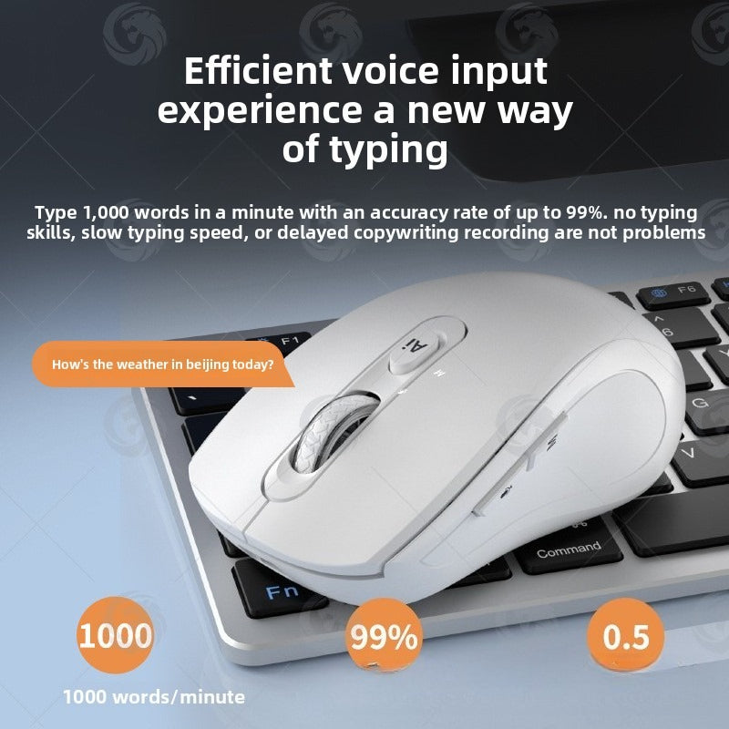 AI Wireless Bluetooth Smart Voice Mouse Screenshot Translation Scheme Creation Painting Form GPT Model Office