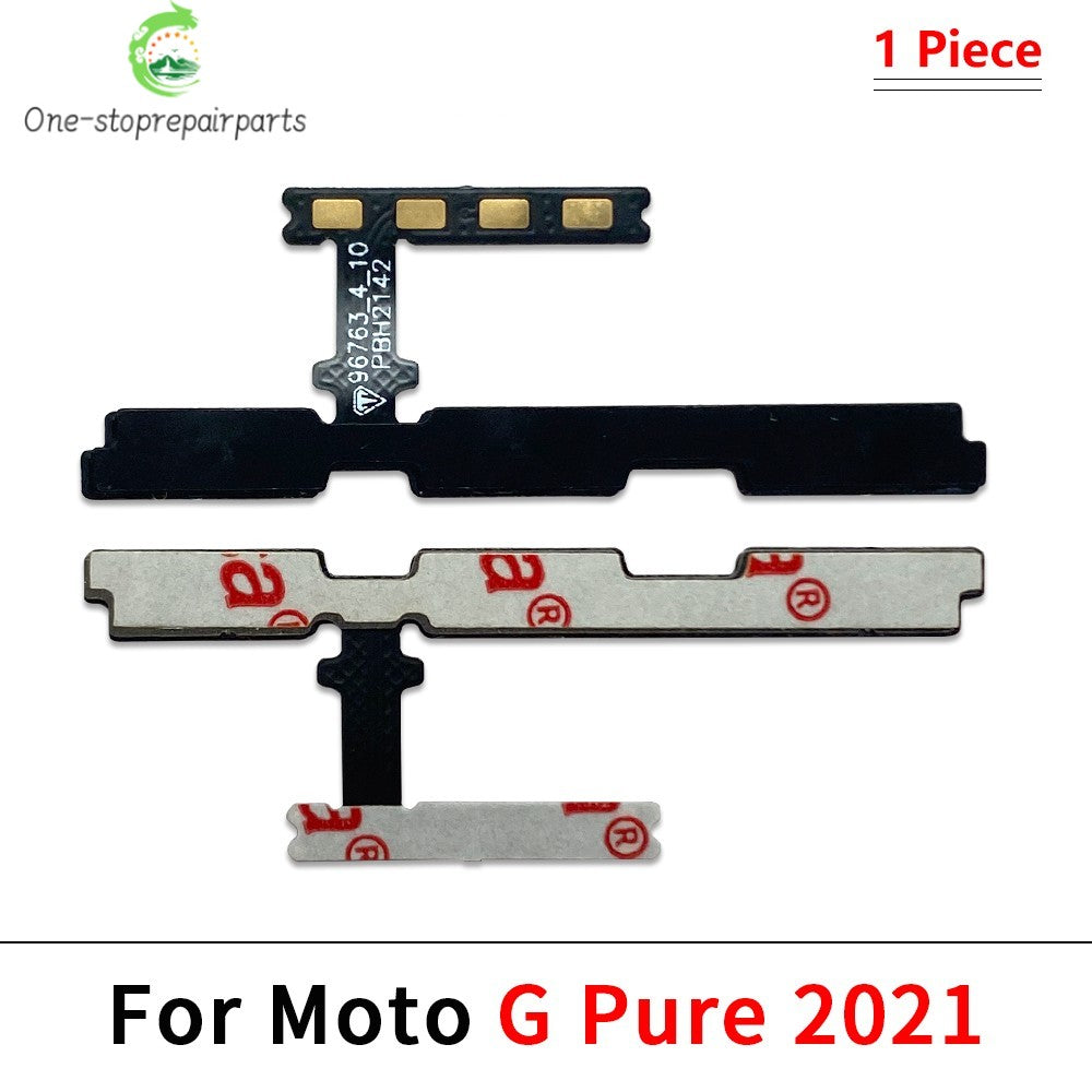 10Pcs, Power Switch On/Off Button Volume Key Button Flex Cable For Motorola Moto G 5G Plus Power Stylus Play Pure 2021 2022 Motorola phone repair parts