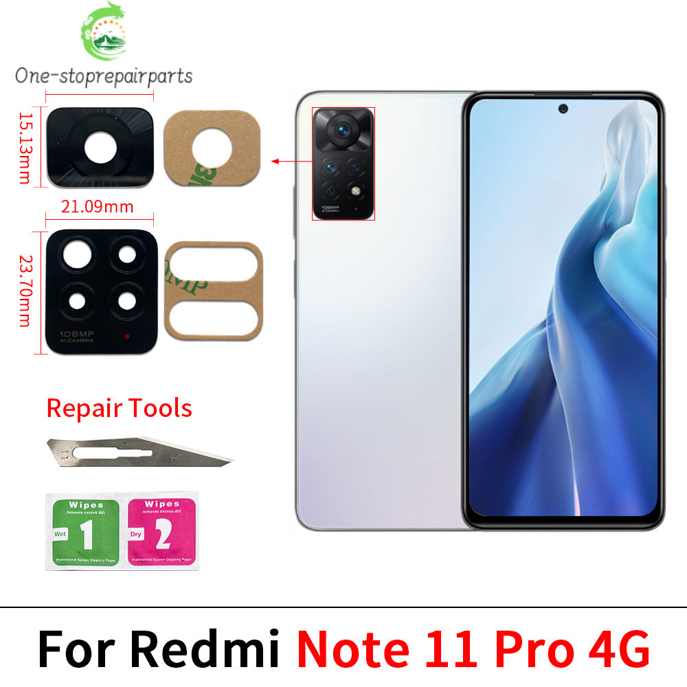 New Camera Glass For Xiaomi Redmi Note 11 12 13 14 Pro Plus 4G 5G Rear Back Camera glass Lens With Glue Adhesive  Xiaomi  Xiao mi phone repair parts