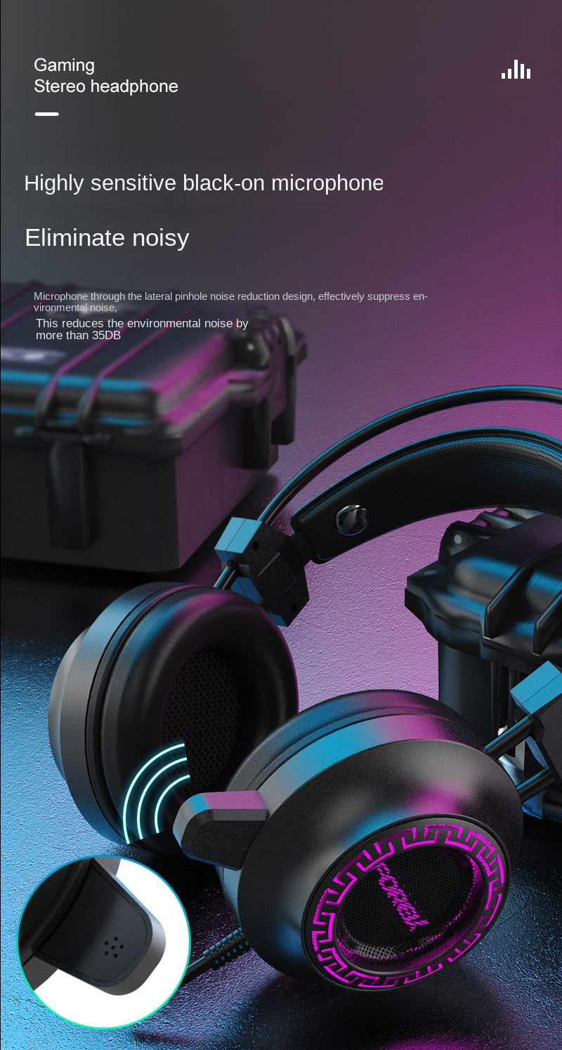 Accessories Headset Luminous Headset FVG93 Wired Wired Headset Desktop Computer Gaming Luminous Gaming Headset