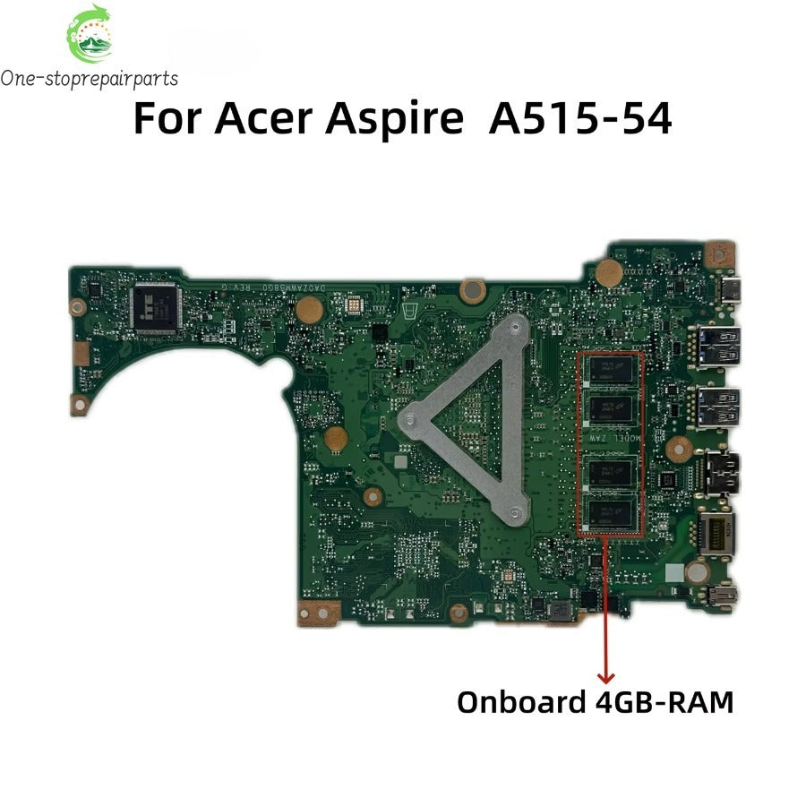 DA0ZAWMB8G0 For Acer Aspire A515-54 Laptop Motherboard With i5-8265U i5-10210U i7-10510U CPU 4GB-RAM DDR4 NBHN111002 NBHN111005 Acer laptop repair parts