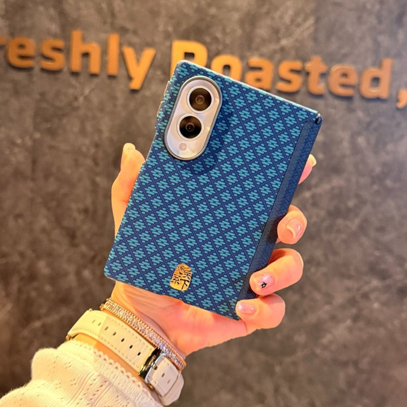 Magnetic suction [Kevlar pattern] suitable for Samsung ZFold8 Ultra folding mobile phone case galaxy zfold8ultra heart world carbon fiber pattern double central axis all-inclusive anti-drop protective case Phone accessories