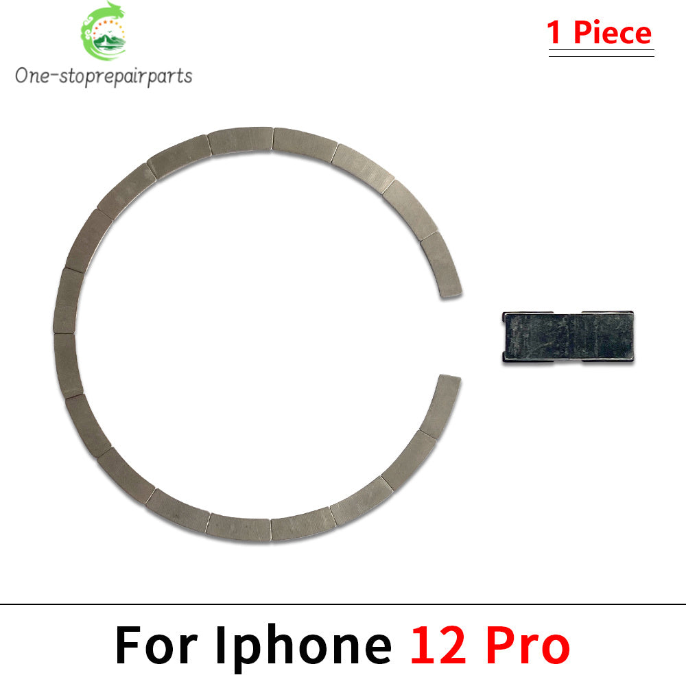 2Pcs, New Magnetic Metal Ring For iPhone 12 13 14 Pro Max Mini Plus Back Housing Glass Wireless Charging Magnet Repair iPhone phone repair parts