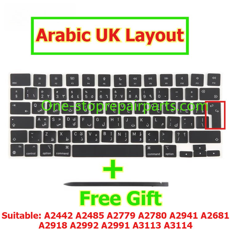 Keycap Key Cap keycaps A2442 A2485 A2779 A2780 A2941 A2681 A2918 A2992 A2991 A3113 A3114 for Macbook 14" 16 13 keyboard repair