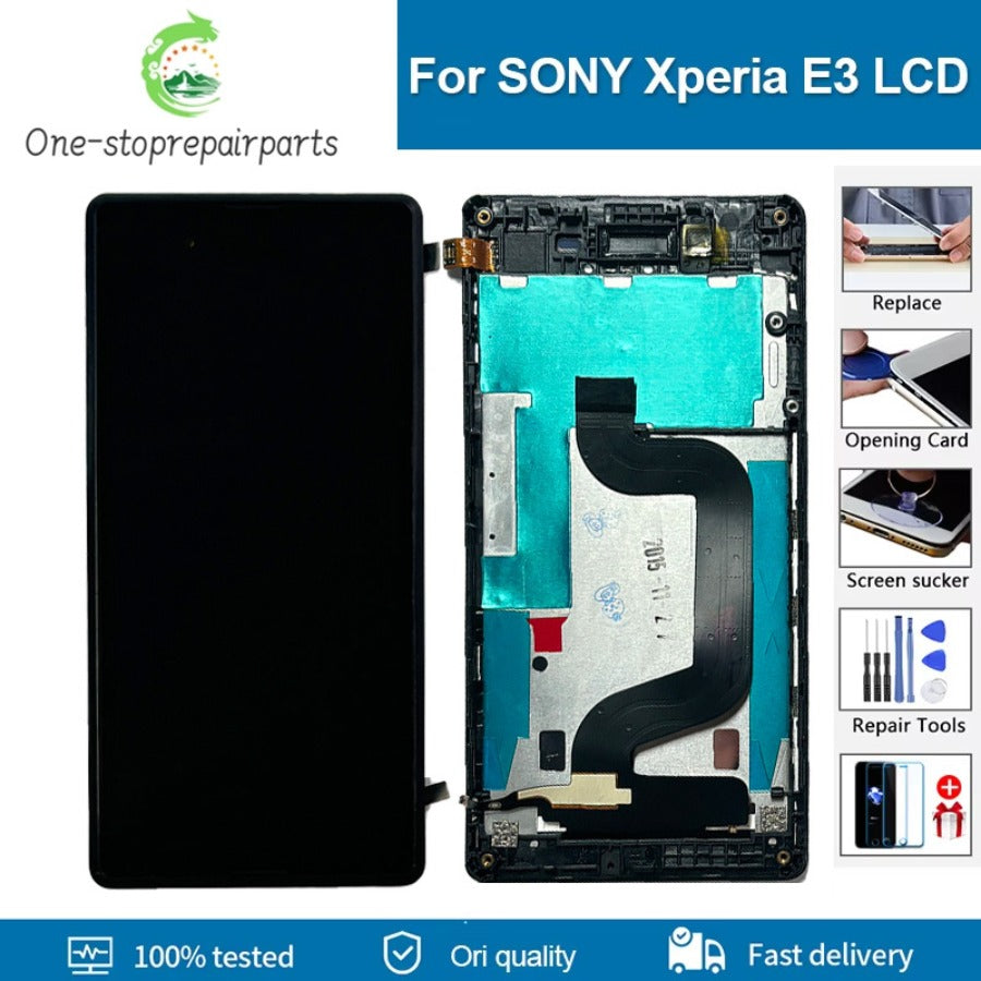 Original LCD Screen For SONY Xperia E3 LCD Display + Touch Screen With Frame Digitizer Assembly Replacement For Sony E3 LCD Sony phone repair parts