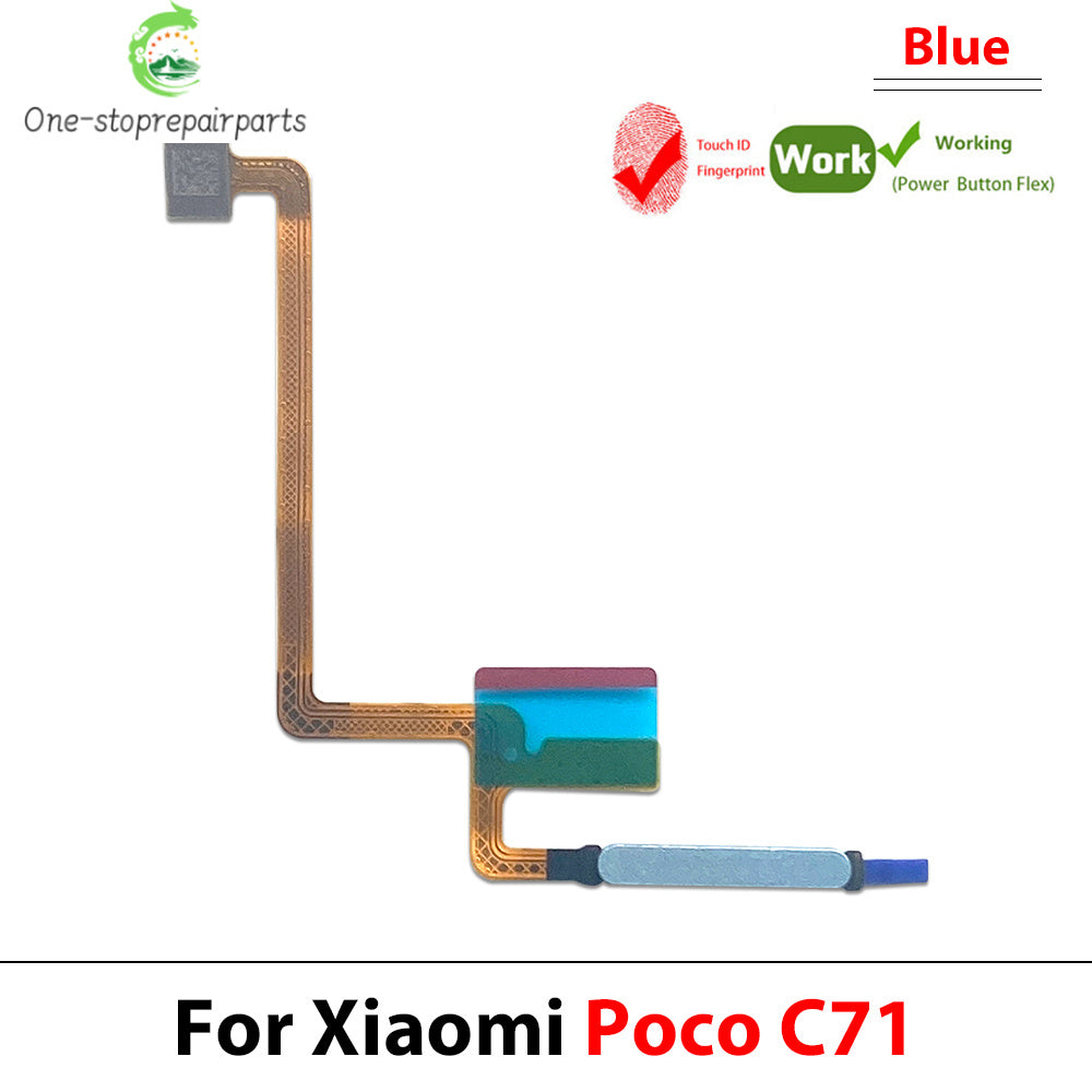 Home Button FingerPrint Touch ID Sensor Flex Cable Ribbon For Xiaomi Poco C50 C55 C65 C71 Replacement Parts Xiaomi  Xiao mi phone repair parts