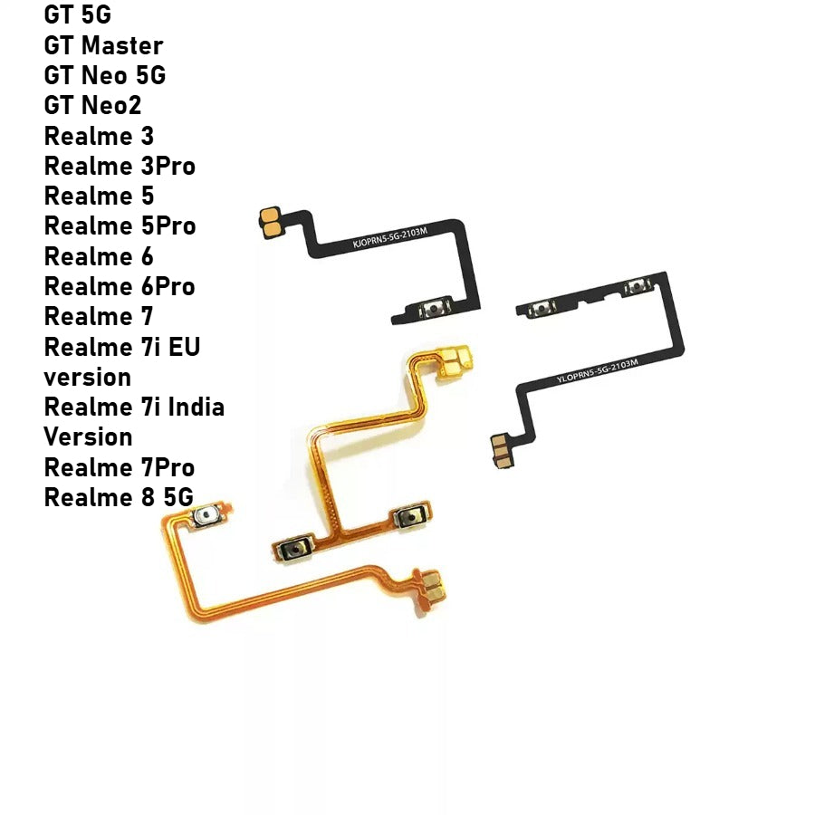 For Oppo Realme A37 A39 A57 A39 A59 A75 A79 A77 A83 Power cable Switch on volume cable of ribbon flex Oppo phone repair parts