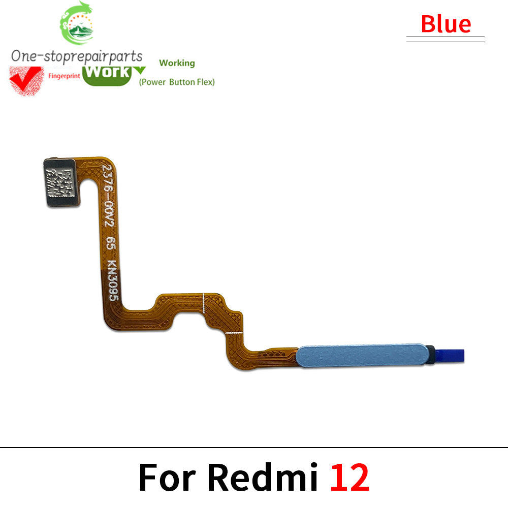 New Fingerprint For Xiaom Redmi 12 12C 13C 10C Home Button Fingerprint Menu Return Key Recognition Sensor Flex Cable Redmi phone repair parts