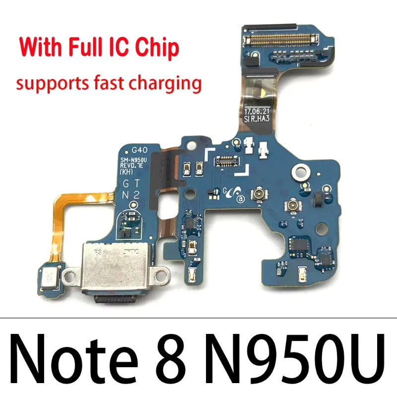 USB Charging Port Dock Connector Charge Board Flex Cable For Samsung Note 8 9 10 Lite Plus 20 Ultra N950F N970F N770F Samsung phone repair parts