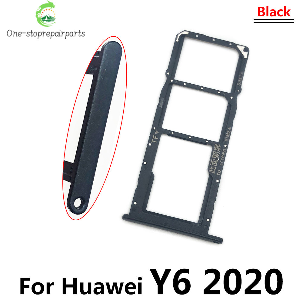 10Pcs/Lot, New For Huawei Y6 Y7P Y8P 2020 Y9 Prime 2019 SIM Card Tray Slot Holder Repairing Parts Huawei phone repair parts