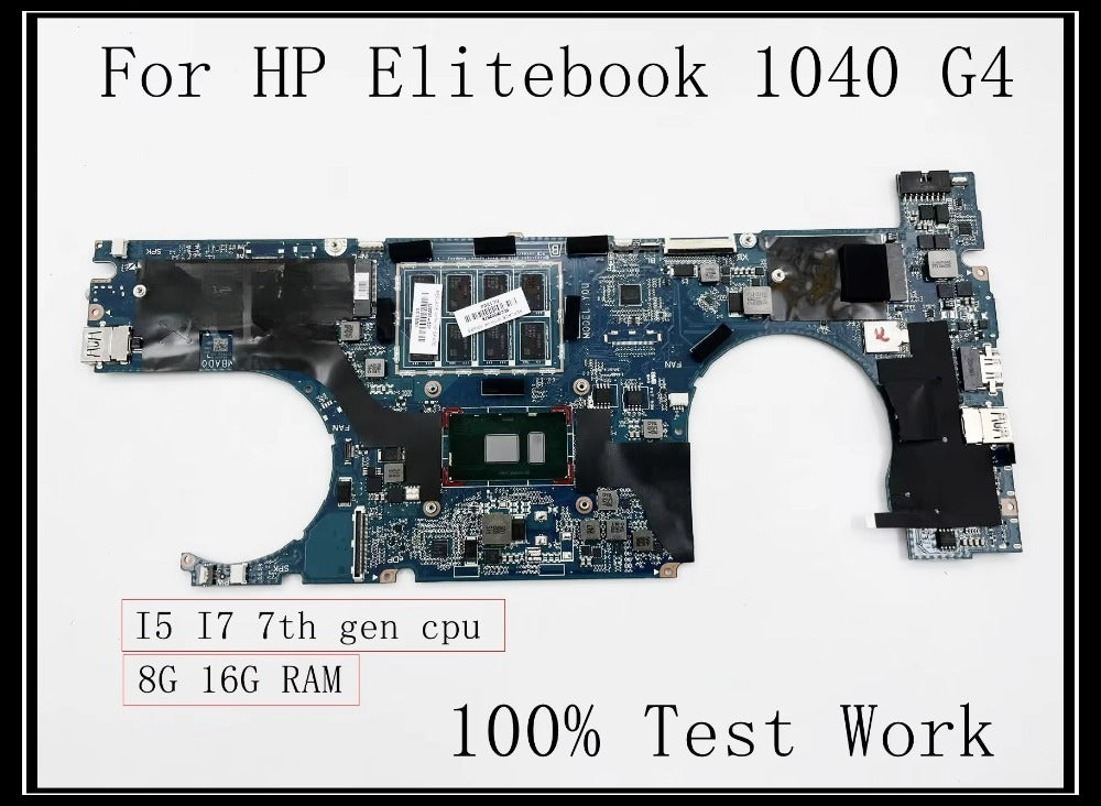 For HP Elitebook 1040 G4 Laptop Motherboard DA0Y0UMBAD0 With I5 I7 CPU 8G 16G RAM 100% Test Work HP laptop repair parts