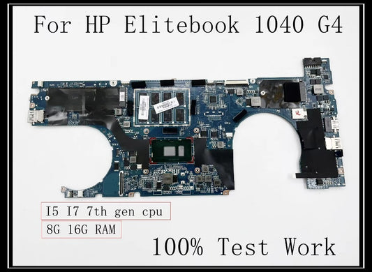 For HP Elitebook 1040 G4 Laptop Motherboard DA0Y0UMBAD0 With I5 I7 CPU 8G 16G RAM 100% Test Work HP laptop repair parts