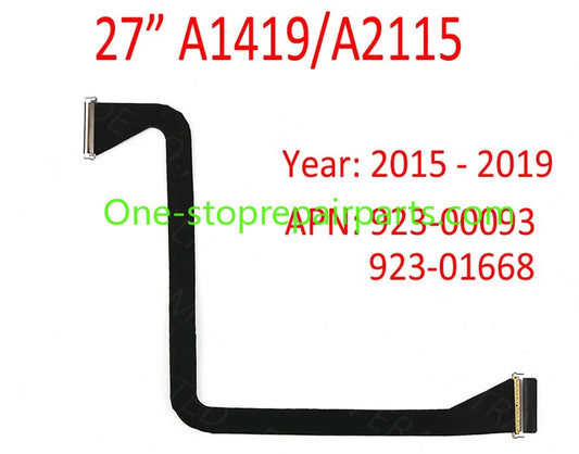 New 923-00093 A1419 A2115 eDP Displayport LCD LVDS Cable for iMac 27" Retina 5K 2014 2015 2017 2019 Year iMac repair parts