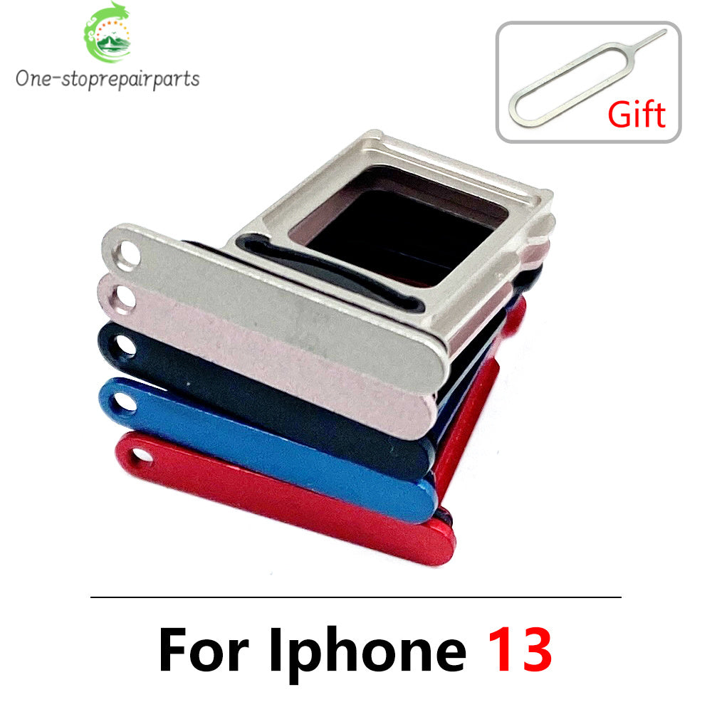 10Pcs New For iPhone 13 Pro 13Pro Max Mini Dual SIM Card Tray Slot Holder Adapter Accessories iPhone phone repair parts