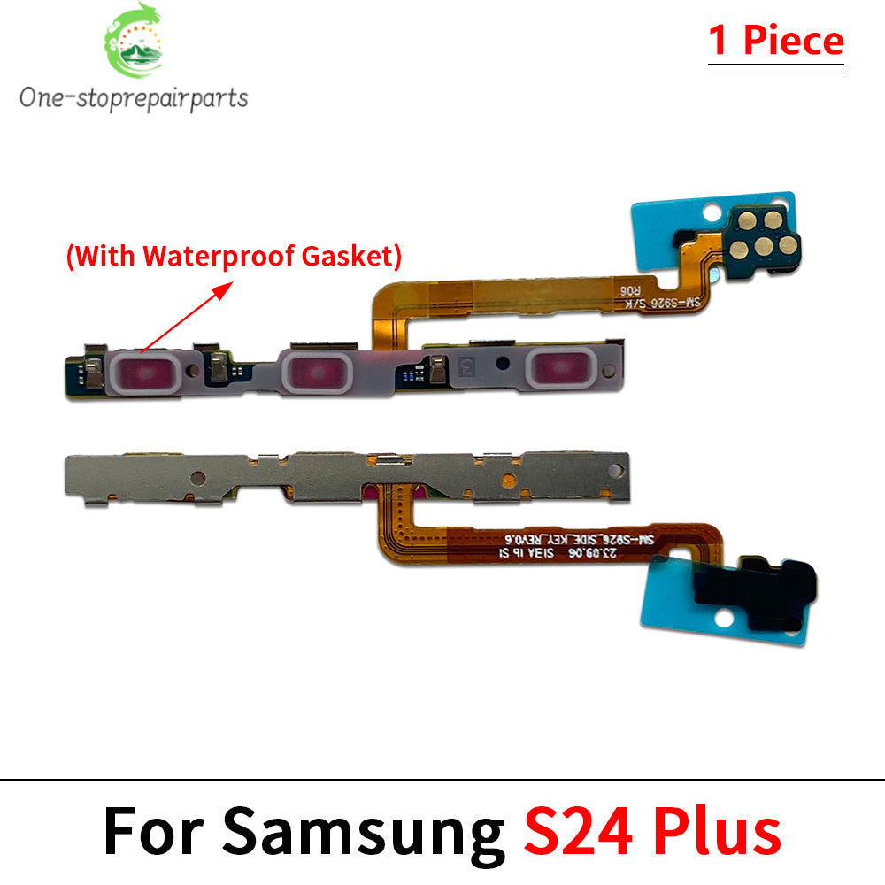 10Pcs, New Power Switch On Off Button Volume Key Button Flex Cable For Samsung S23 S24 Plus Ultra Fe Samsung phone repair parts