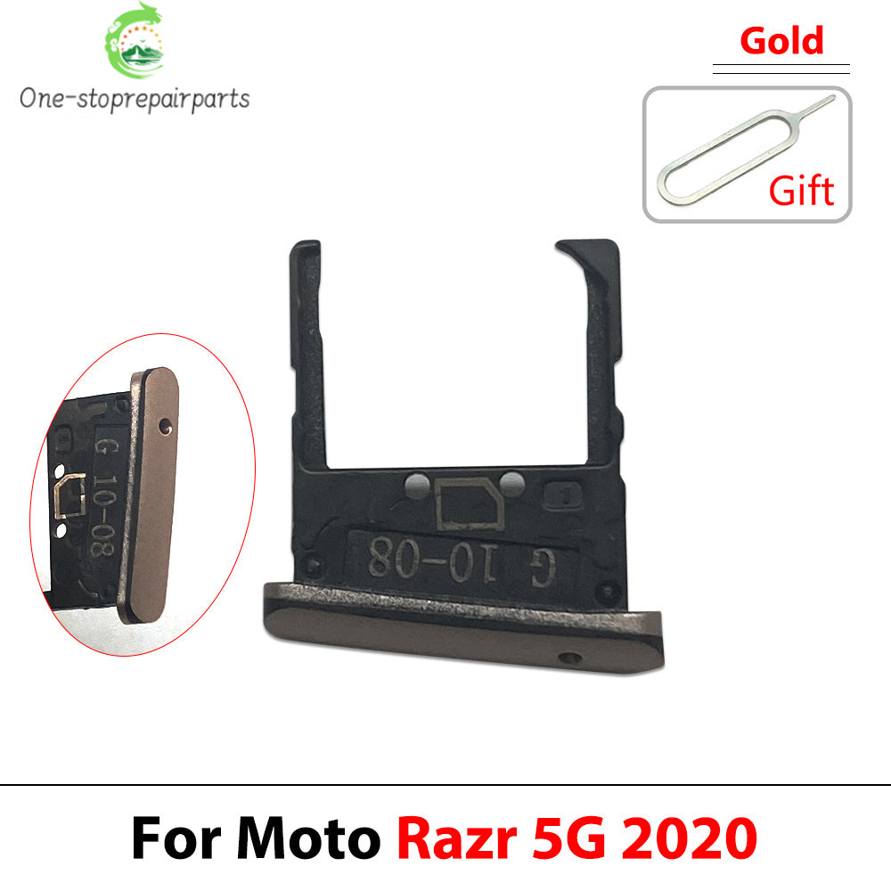New For Motorola Moto Razr 40 50 Ultra 5G 2020 SIM Card Slot SD Card Tray Holder Adapter Motorola phone repair parts