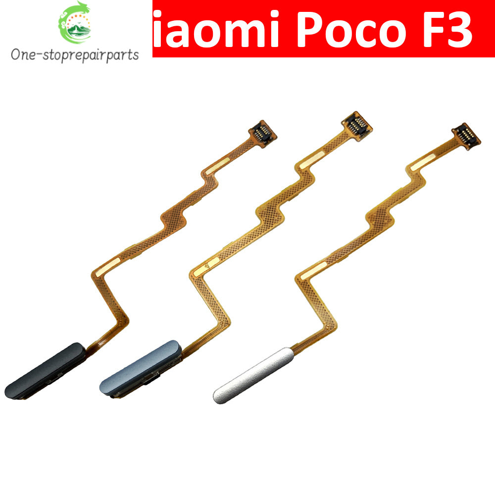 New For Xiaomi Poco F3 Fingerprint Sensor Home Return Key Menu Button Flex Cable Black White Blue Xiaomi  Xiao mi phone repair parts