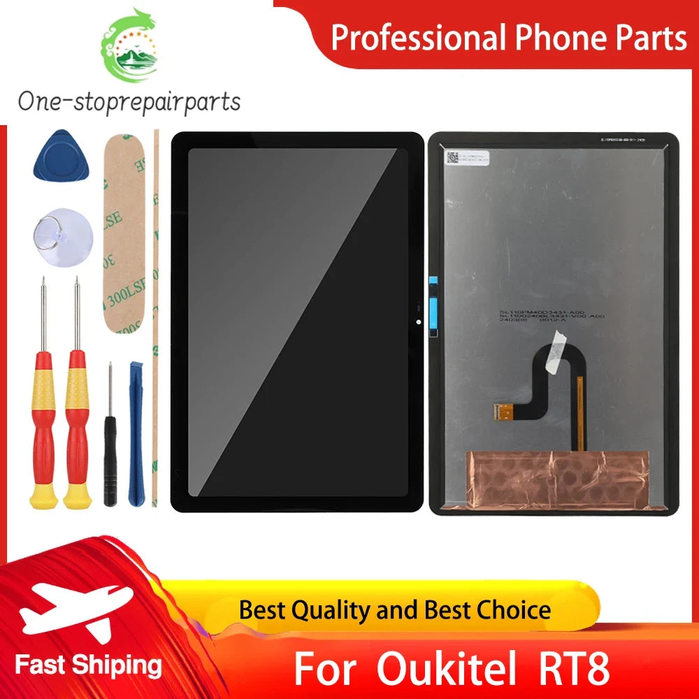 Original LCD Display For OUKITEL RT9 10.1-inch Touch Screen Digitizer Assembly Replacement Replace Accessories Free Tools Other brand Tablet repair parts