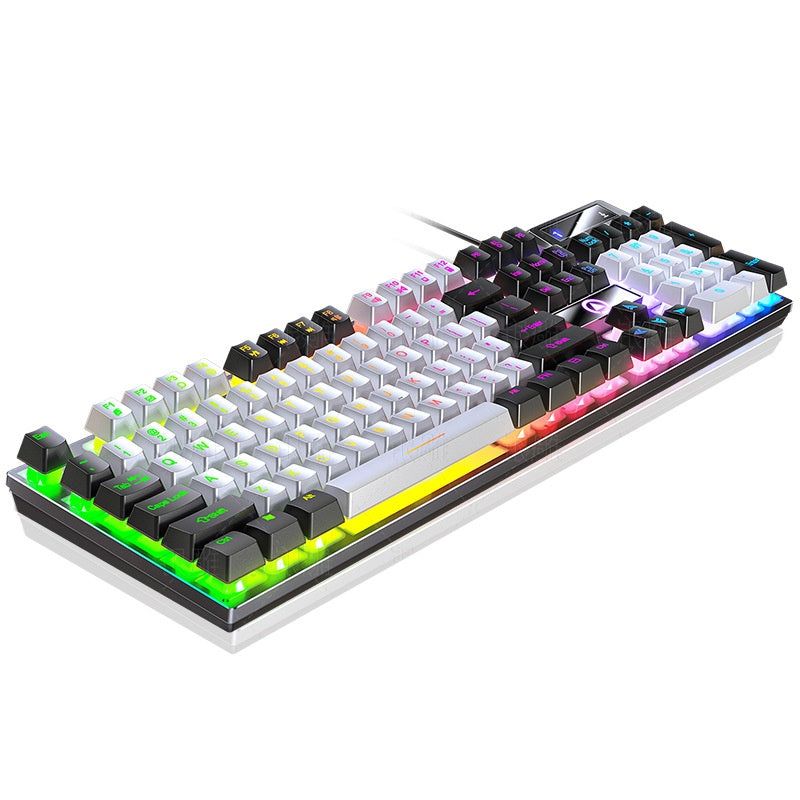 Accessories Silver Carving K500 game wired keyboard color matching luminous mechanical feel, keyboard