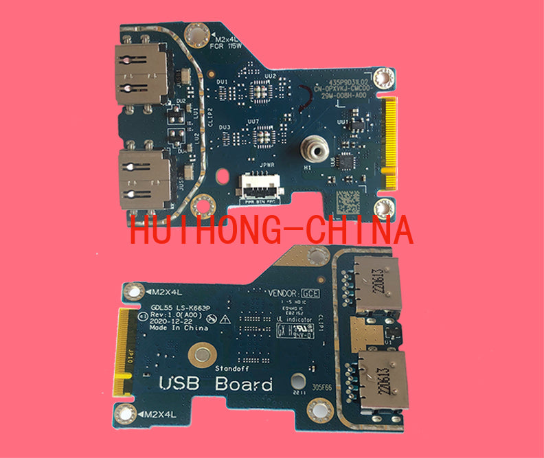 Dell G15 5510 5515 5511 5520 network port audio small board USB small board 091CKF 0F5X25 0PMY37 05N52P 07C6KC 0PXVKJ  LS-K668DAUGHTERBOARD