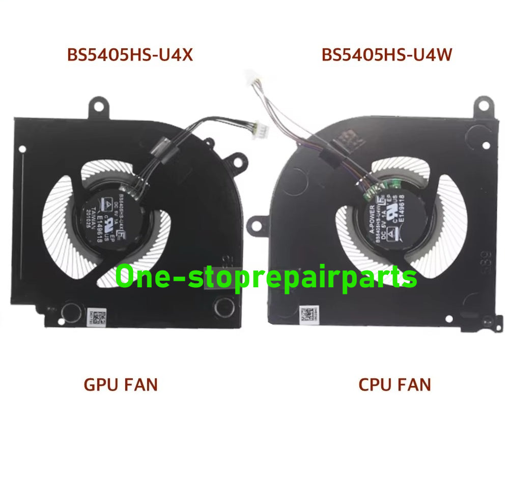 BS5405HS-U4W/U4X Laptop CPU GPU Cooling Fans For MSI Stealth 15M-A11UEK MS-1562 A11SEK A11SDK Computer PC Fan Cooler Radiator MSI laptop repair parts