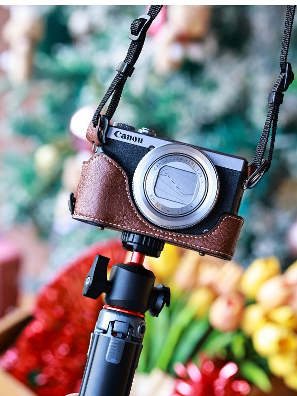 Suitable for Canon G7X3 Protective Case G7X2 Camera Case G11 G12G15/16 G1X2 Leather Case Camera Case Digital camera accessories