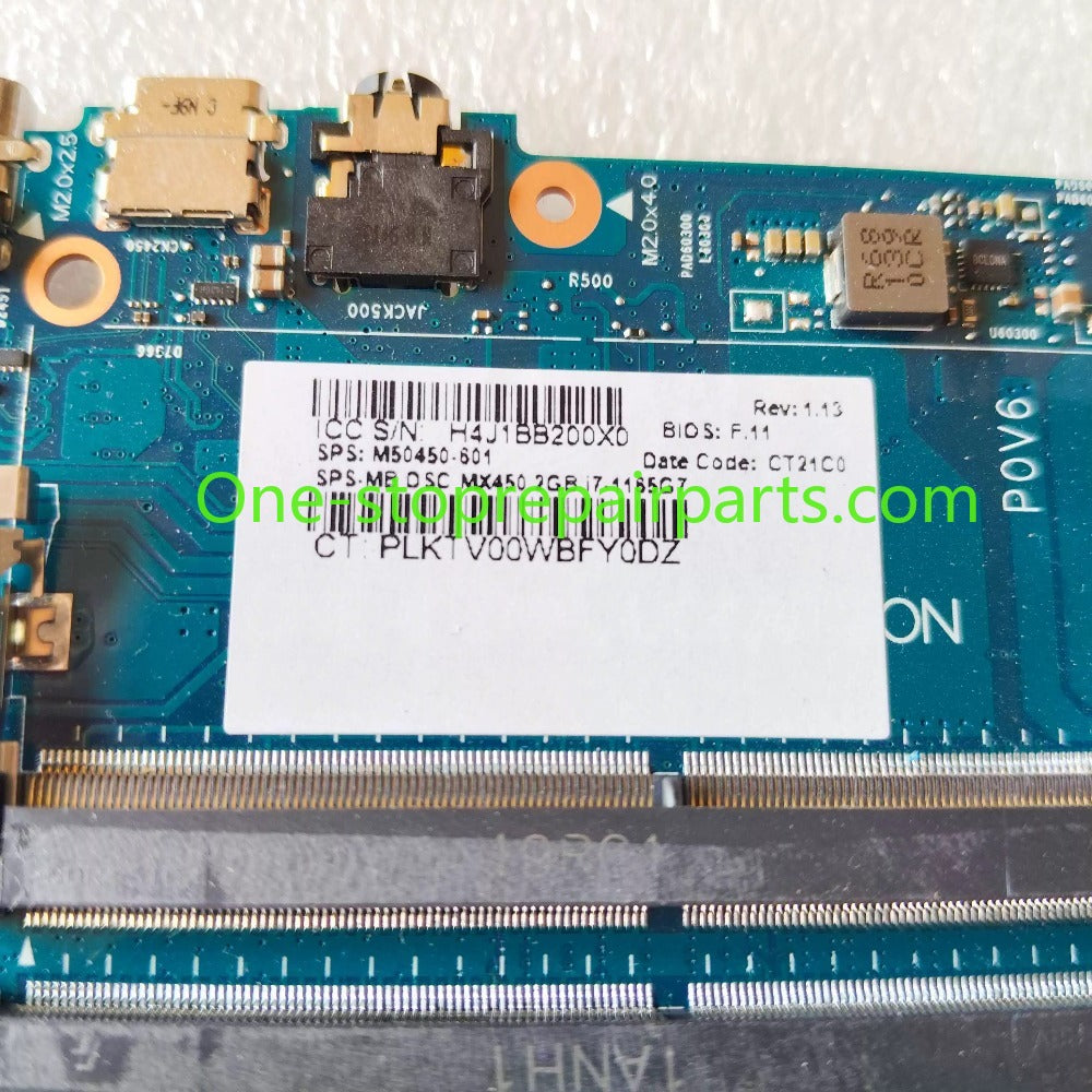 Motherboard for HP 17-CN 470 G8 TPN-I139  M50450-601 6050A3261101 SRK02 i7-1165G7 MX450 2GB main system board