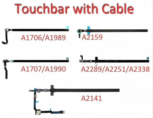 New Touchbar with Cable A1706 A1989 A1707 A1990 A2159 A2141 A2289 A2251 A2338 for MacBook Pro Retina 13" 15" 16" 2016-2020 Year Macbook repair parts