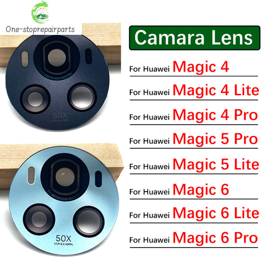 New Camera Glass For Huawei Honor Magic 4 5 6 Lite Pro 5G Rear Back Camera Glass Lens With Adhesive Huawei phone repair parts