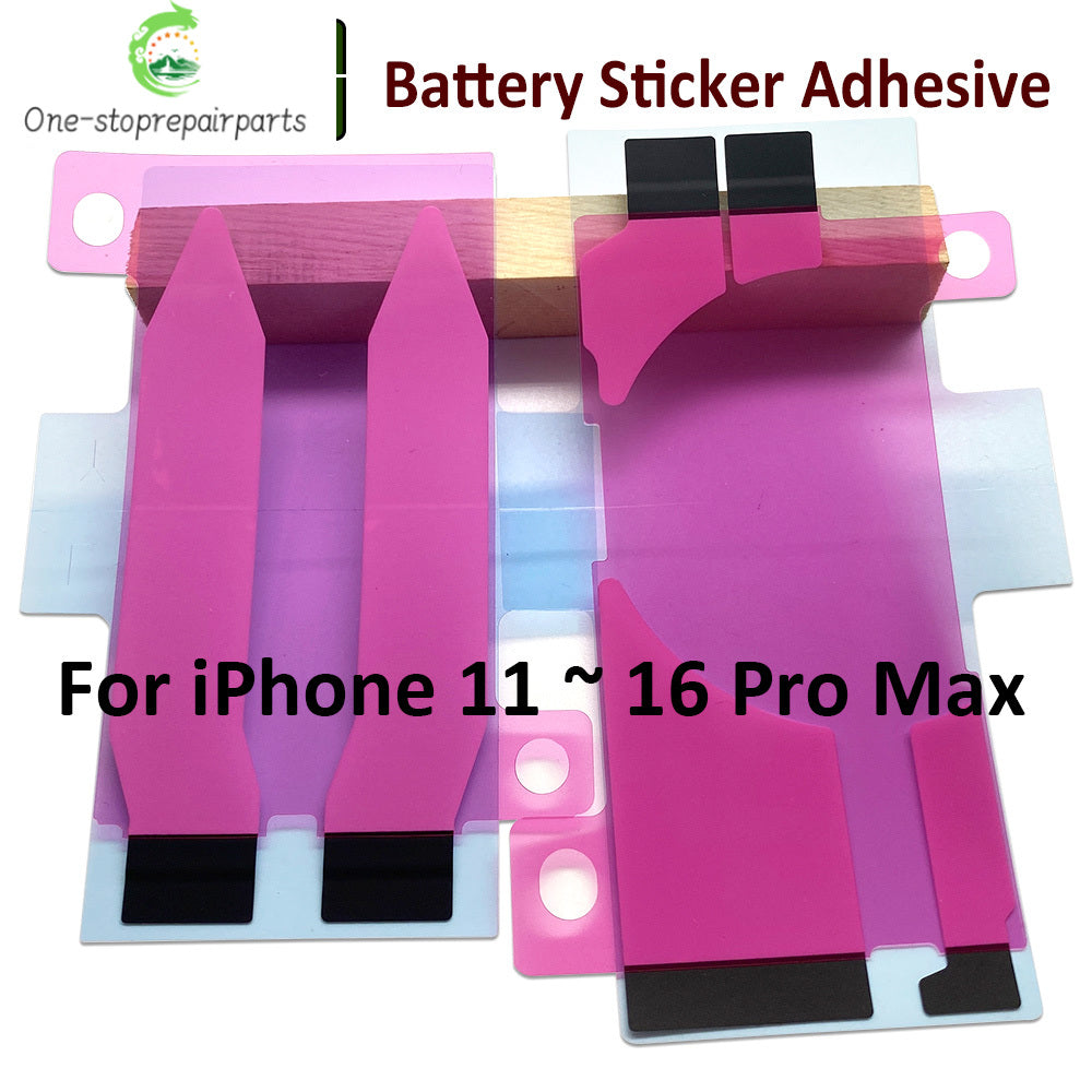 50Pcs/Lot, Battery Adhesive Sticker For iPhone 11 12 13 14 15 16 Pro Max Battery Double Tape Strip Pull Trip iPhone phone repair parts