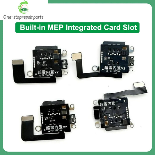 3pcs Unlocking Built-in MEP SED Integrated Card Slot Finished Product Cover RSIM SIMHUB For iPhone 17 Pro Max 16 15 14 13 12 Professional Repair Tools
